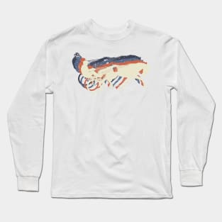 Harness Racing Horses Vintage Retro Distressed Long Sleeve T-Shirt